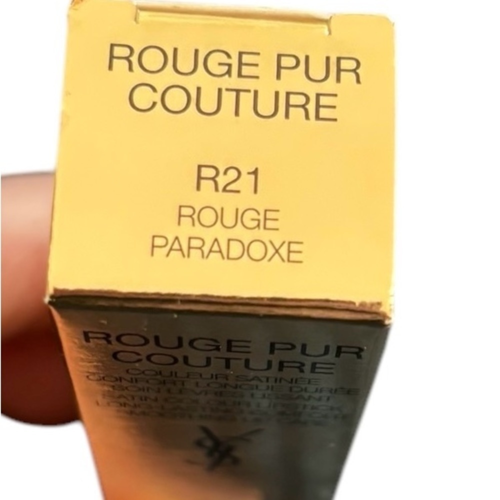 Yves Saint Laurent Beaute Rouge Pur Couture Caring Satin Lipstick Red #R21 NIB - Picture 3 of 4